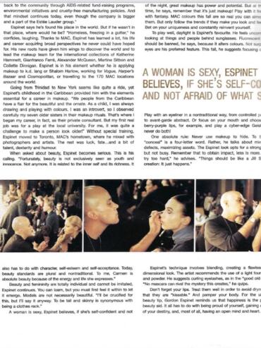 Fashion icon showcase: A confident woman embraces herself with bold makeup and striking poses.